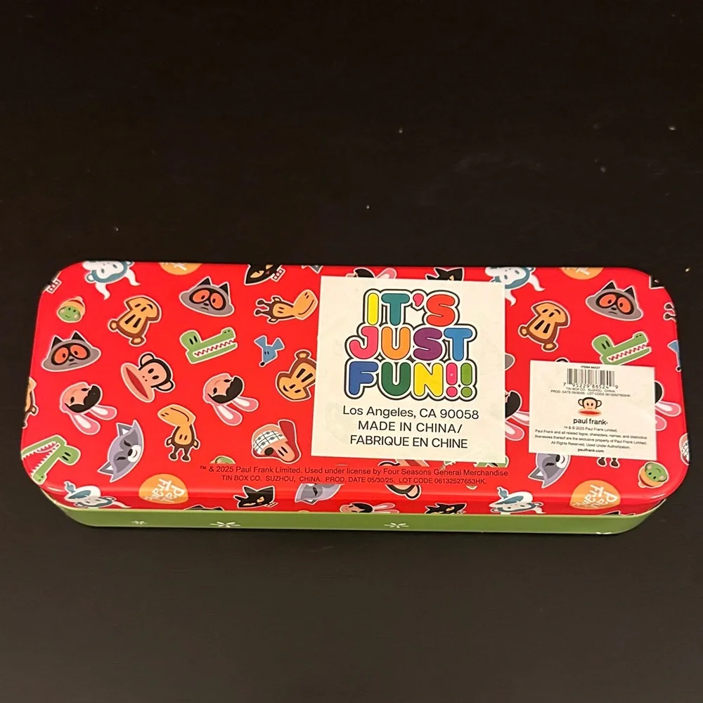Paul Rrank Kids Friends Tin Pencil Box - Green